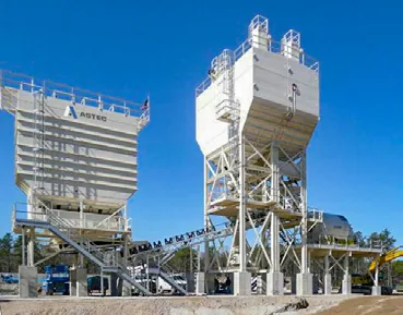 CON-E-CO SLP low-profile aggregate bin and cement storage view